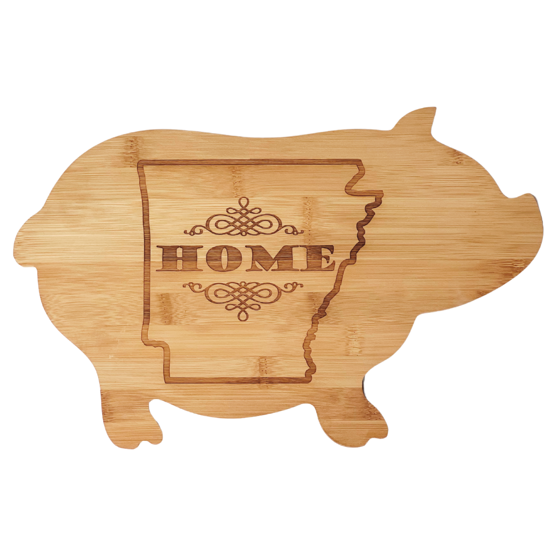 Arkansas Home Pig-Shaped Bamboo Cutting Board