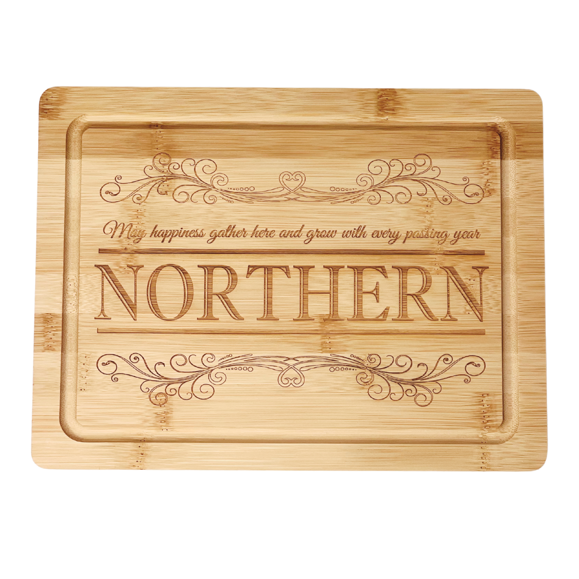 Personalized Bamboo Cutting Board - 11 1/2" x 8 3/4"