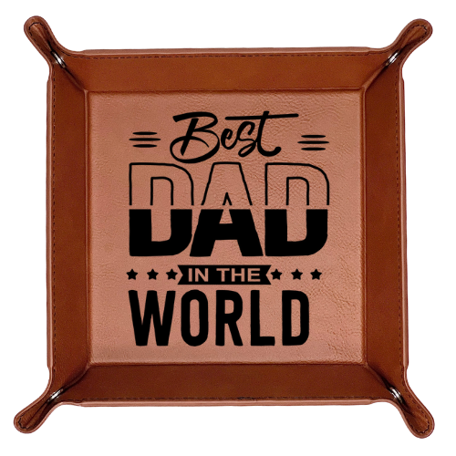 Snap Tray - Best Dad in the World (Catch-All Tray / Valet Tray / Dice Tray)