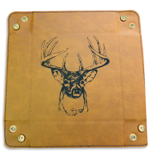 Snap Tray - White-Tailed Deer/Buck Design (Catch-All Tray / Valet Tray / Dice Tray)