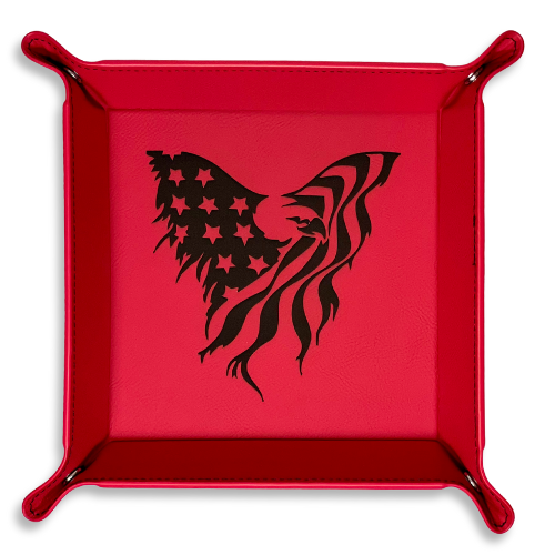 Snap Tray - Bald Eagle with U.S. Flag Wings (Catch-All Tray / Valet Tray / Dice Tray)