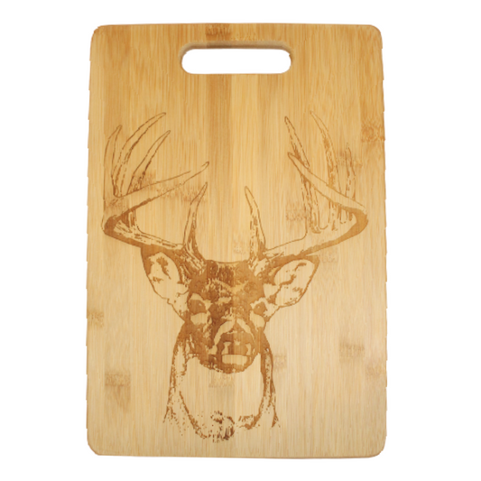 White-Tailed Deer Buck Bamboo Cutting Board