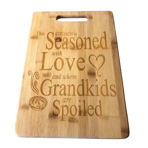 Seasoned with Love Bamboo Cutting Board