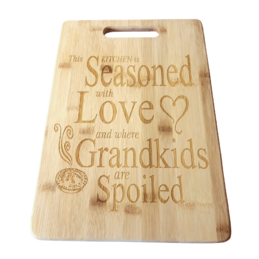 Seasoned with Love Bamboo Cutting Board