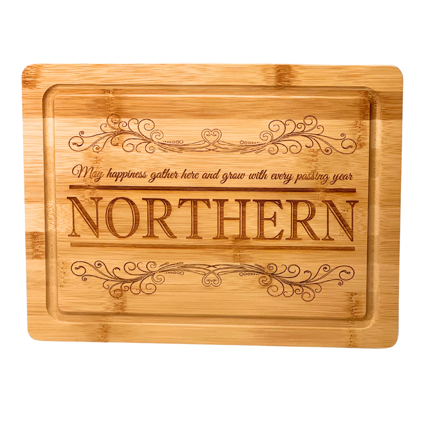 Personalized Bamboo Cutting Board - 11 1/2" x 8 3/4"
