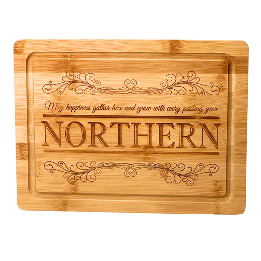 Personalized Bamboo Cutting Board - 13 3/4" x 11"