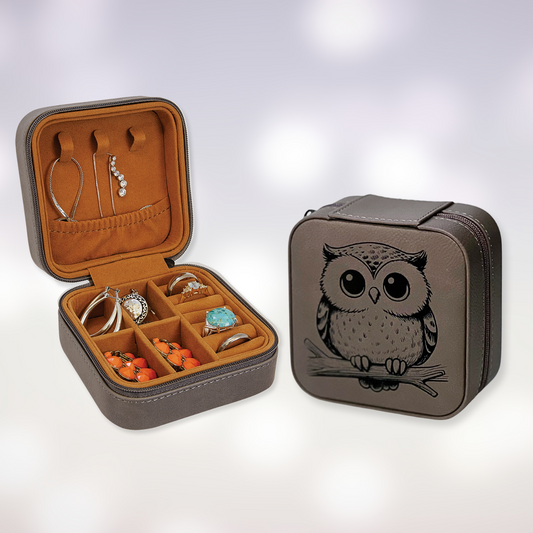 Travel Jewelry Box - Owl Design