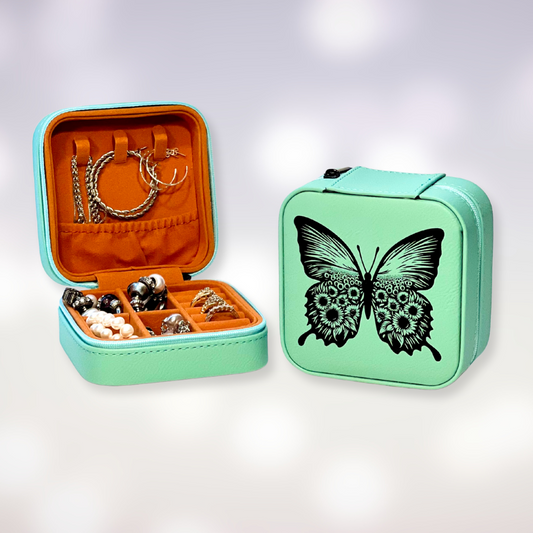 Travel Jewelry Box - Butterfly Design