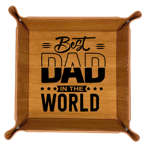 Snap Tray - Best Dad in the World (Catch-All Tray / Valet Tray / Dice Tray)