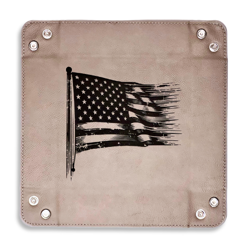 Snap Tray - Tattered U.S. Flag (Catch-All Tray / Valet Tray / Dice Tray)