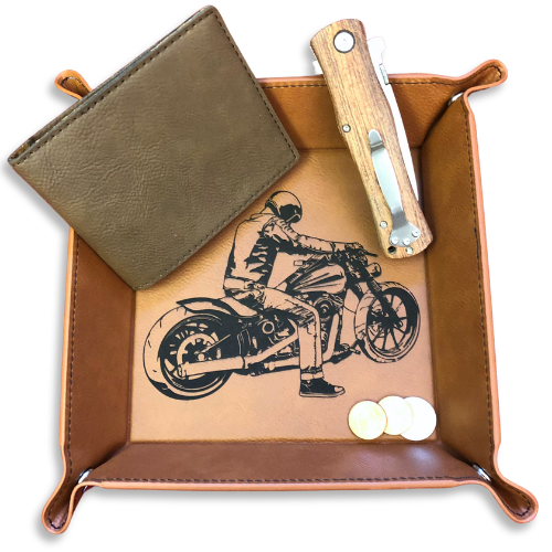 Snap Tray - Harley Davidson Motorcycle (Catch-All Tray / Valet Tray / Dice Tray)