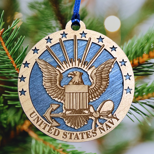 Navy Christmas Ornament (Service, Parent, Veteran)