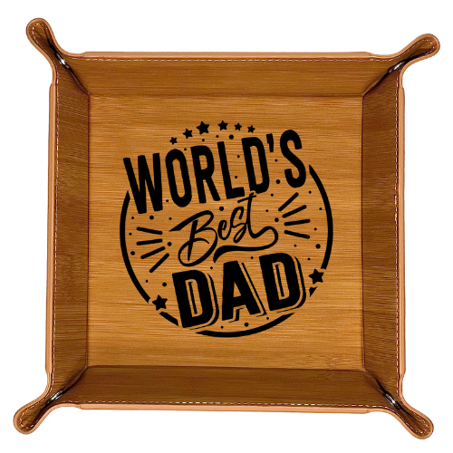 Snap Tray - World's Best Dad (Catch-All Tray / Valet Tray / Dice Tray)