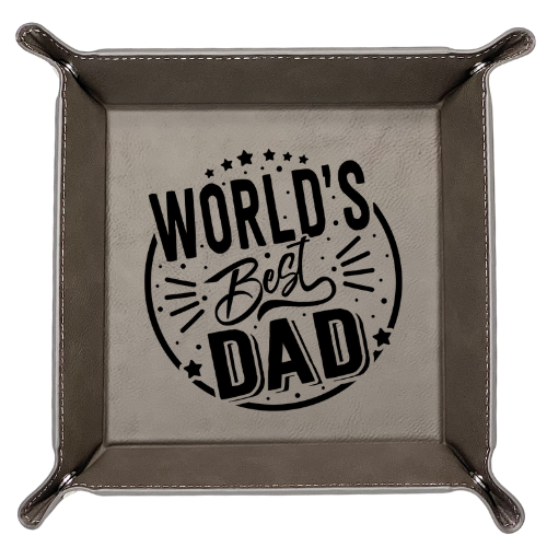 Snap Tray - World's Best Dad (Catch-All Tray / Valet Tray / Dice Tray)