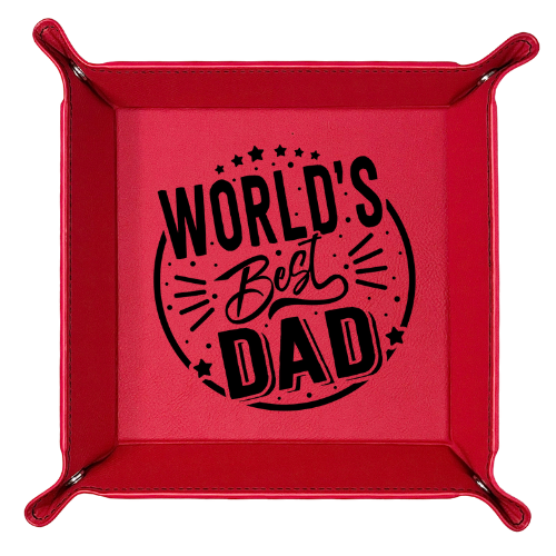 Snap Tray - World's Best Dad (Catch-All Tray / Valet Tray / Dice Tray)
