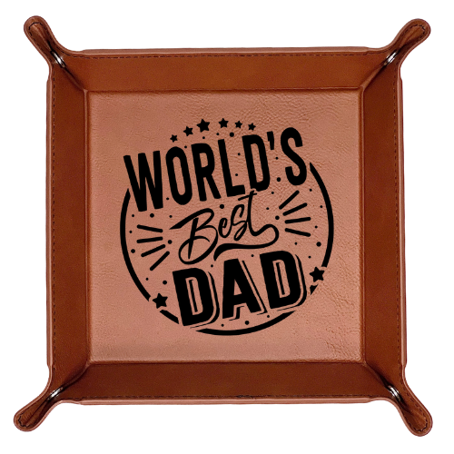 Snap Tray - World's Best Dad (Catch-All Tray / Valet Tray / Dice Tray)